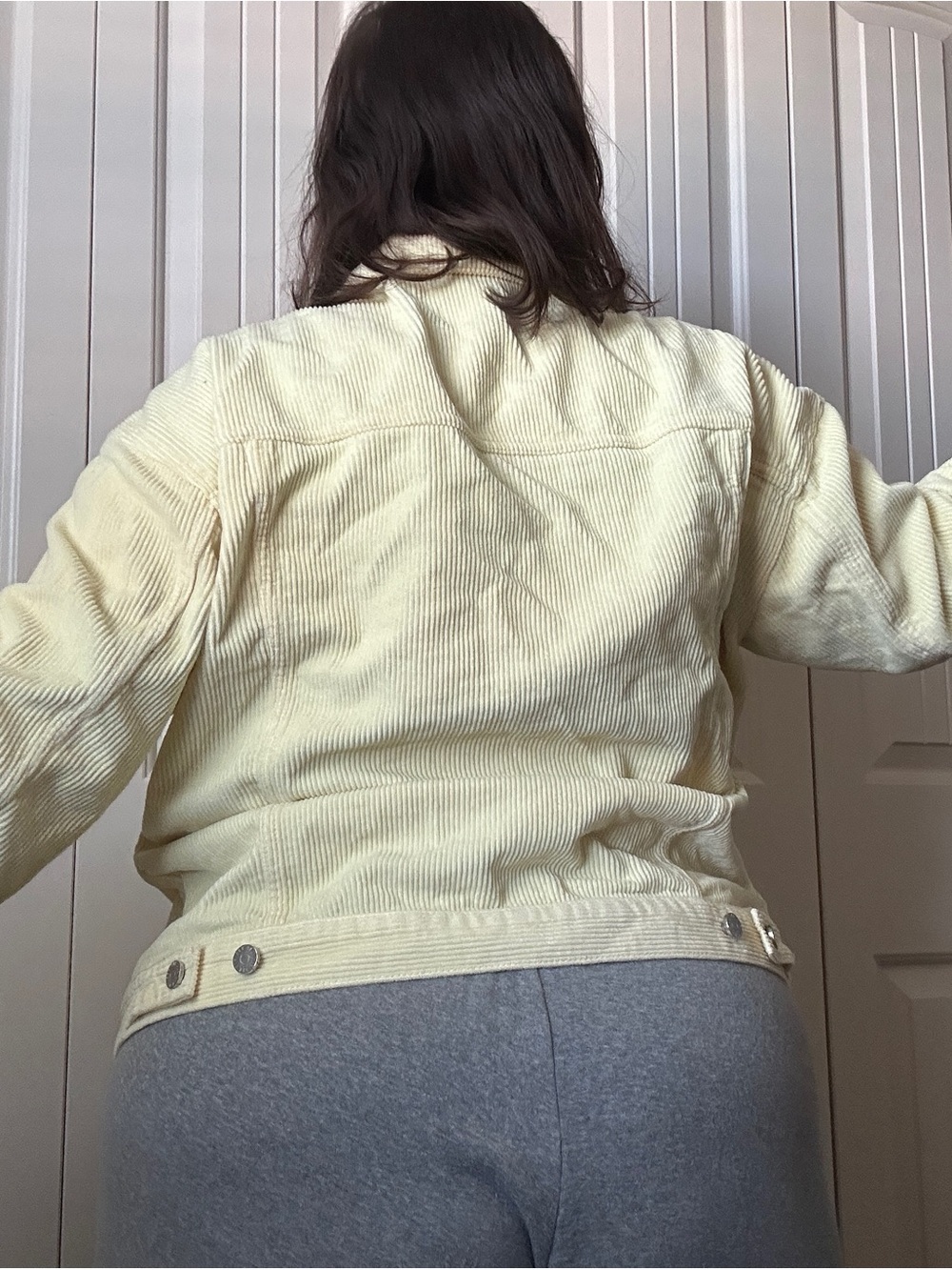 BDG Urban Outfitters Corduroy Yellow Trucker Jean Jacket Size XL - Picture 5 of 8